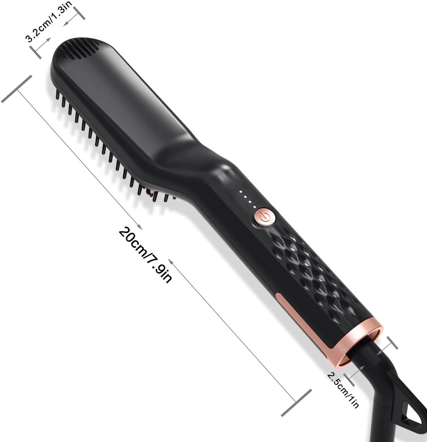 Lisseur à Barbe pour Hommes, Brosse Lissante pour Cheveux, Brosse Lisseur à Barbe Electrique Lisseur Professionnel 3 en 1 pour Hommes et Femmes à la Maison et en Voyage