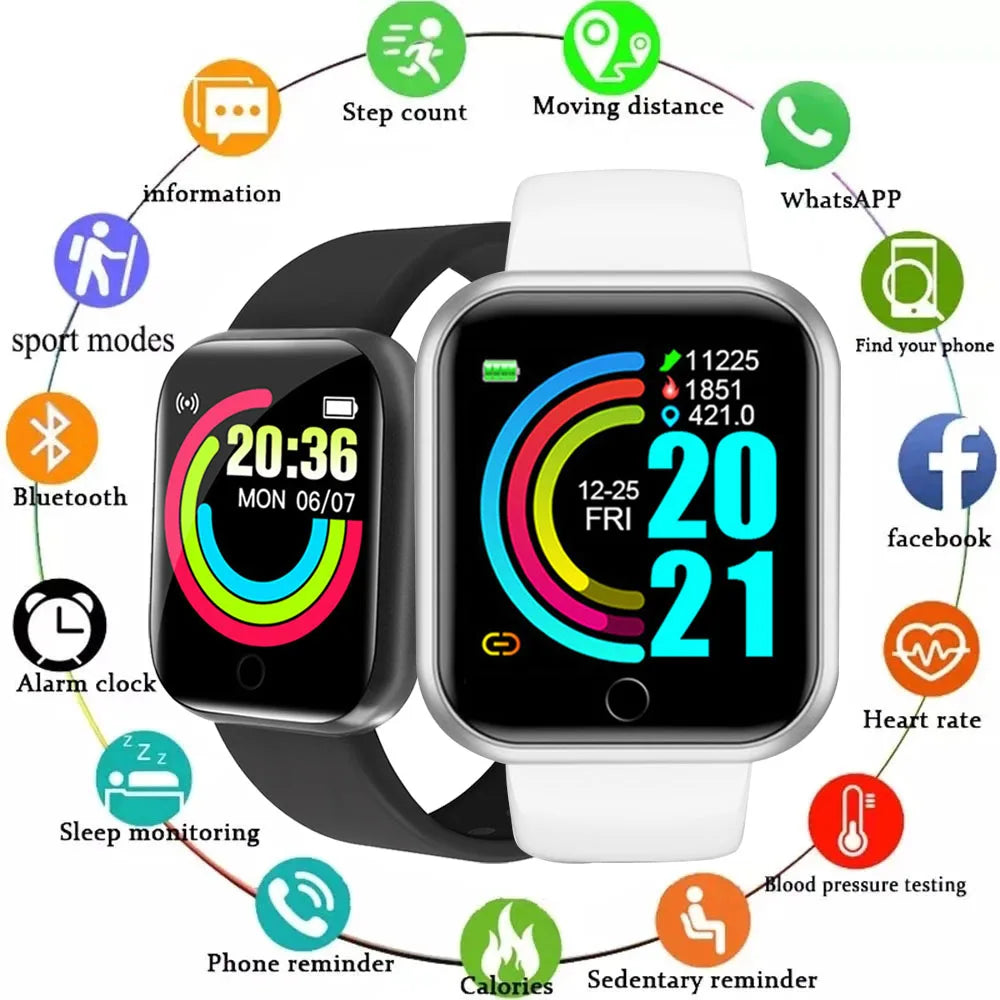 Smart Watch Femmes Hommes Enfants Smartwatch Digital Sport Fitness Montres Bracelet Hommes Smartwatch montre connectée homme