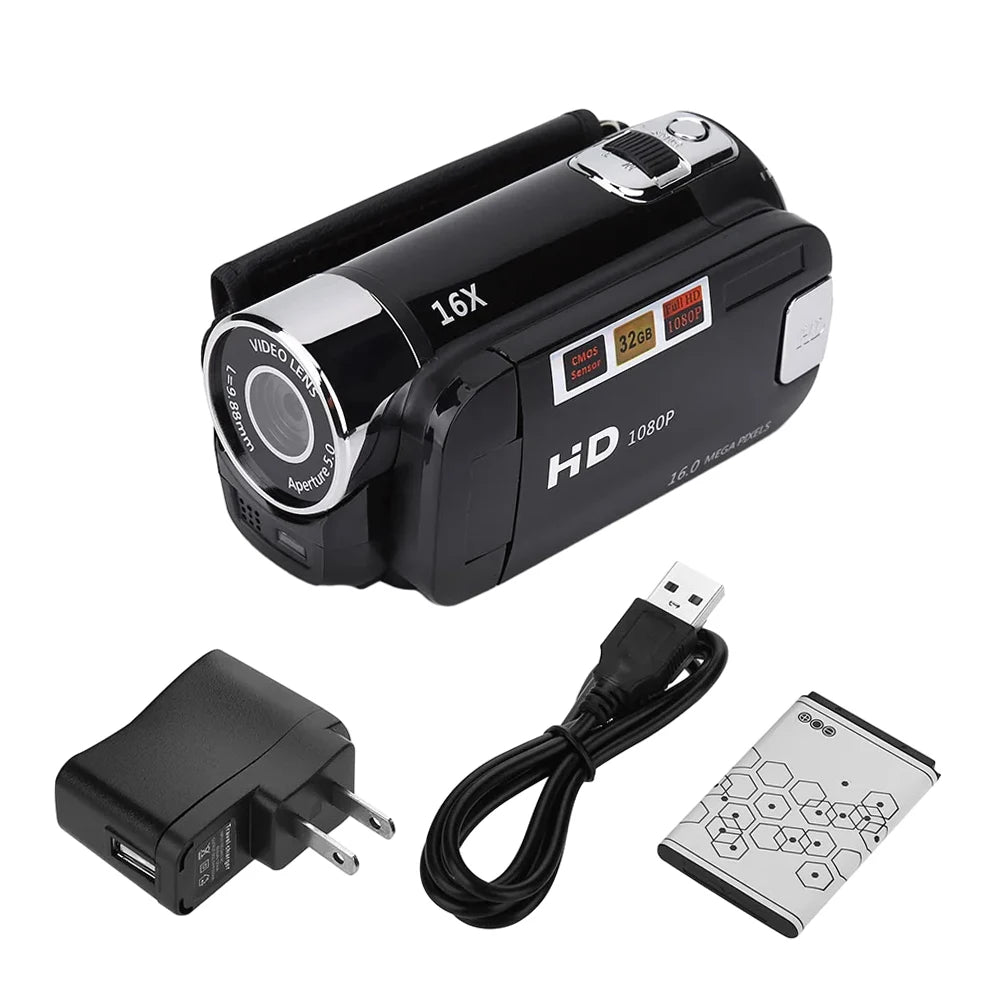 Caméra vidéo numérique 16M 16x à zoom optique pour la prise de vue de vidéos Caméra d'enregistrement 1080P Full Hd 16MP DV Caméscope