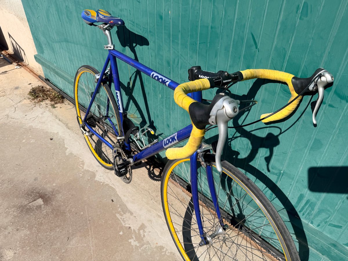 Vélo de Course Vintage LOOK – Bleu/Jaune – Occasion excellent État