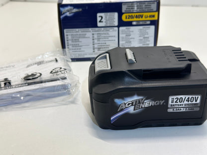 Batterie 20/40 v  puissance variable 2,5-20v et 5ah-40v ACTIV ENERGY
Neuf