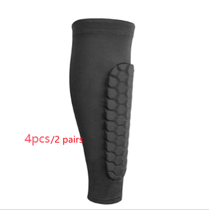 Protège-Tibia "Hexa-Shield" – Manchon de Compression Anti-Collision en Nid d'Abeille