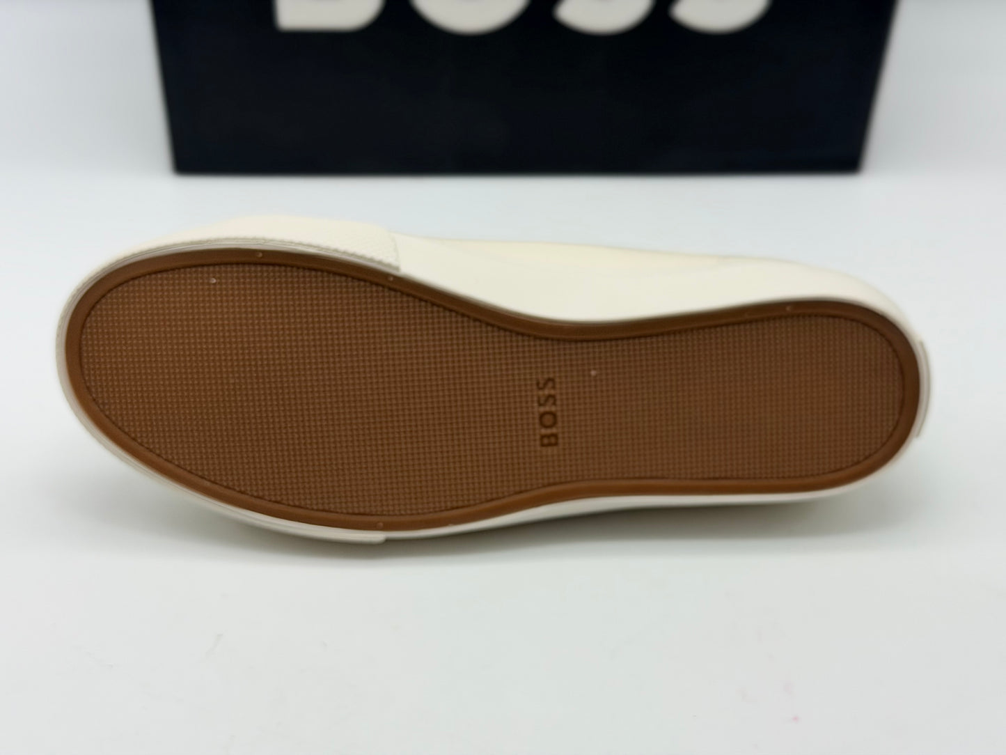 BOSS Hommes Aiden Tenn Baskets Basses en Similicuir grainé