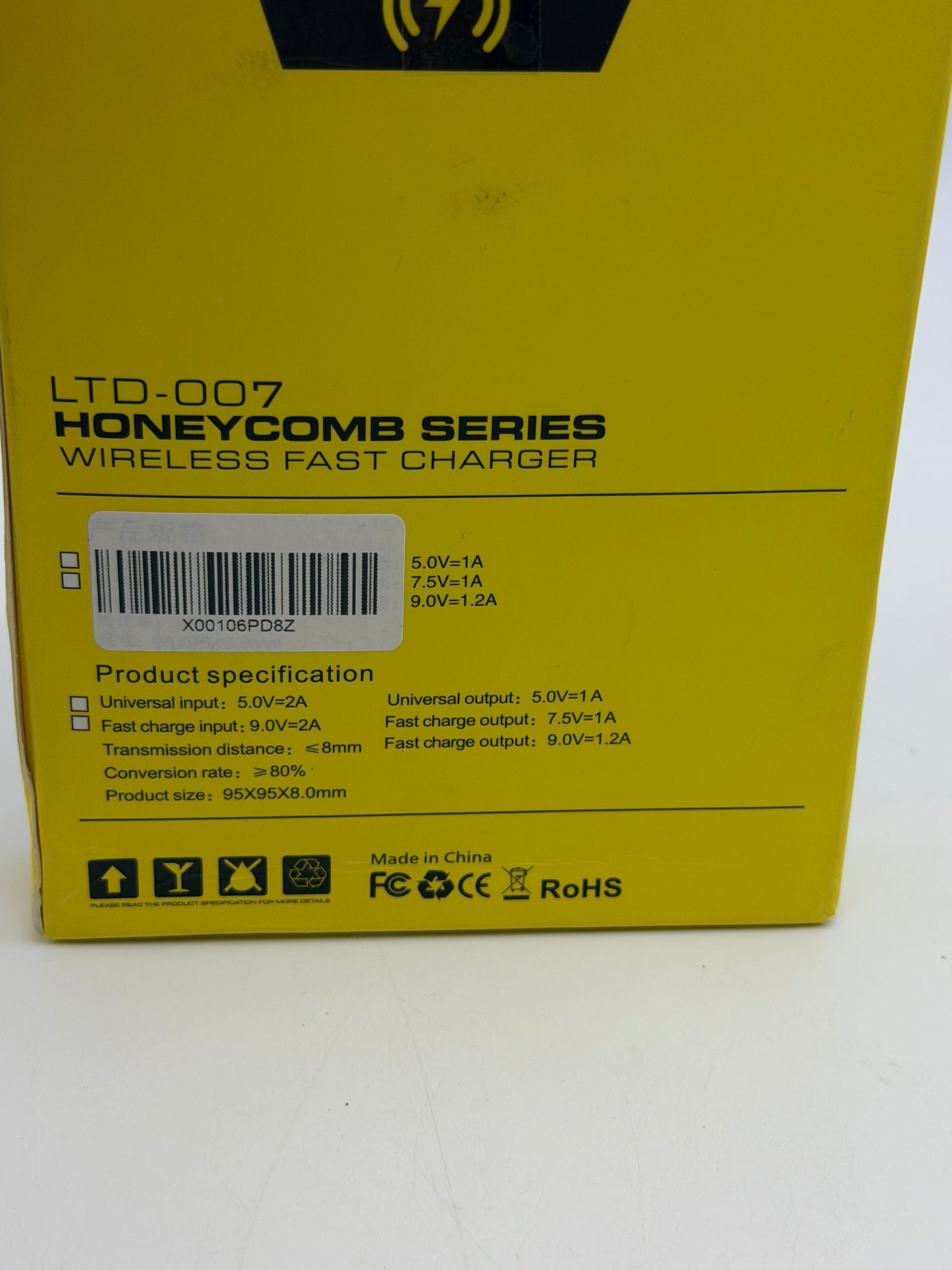 Chargeur sans fil 10W Qi Wireless Charge rapide Chargeur rapide Compatible avec X / 8 Plus/XS/XS MAX/XR, Samsung S10 /S10e /Note9 /S9 / S8 Plus /S8-Noir