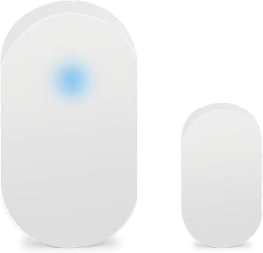Kit Alarme Intrusion Maison sans Fil pour Portes et Fenêtres, Fonction De Portée 600 Pieds, 52 Mélodies, Capteur De Carillon De Porte Magnétique Enfichable(1 Détecteur sans fil)
