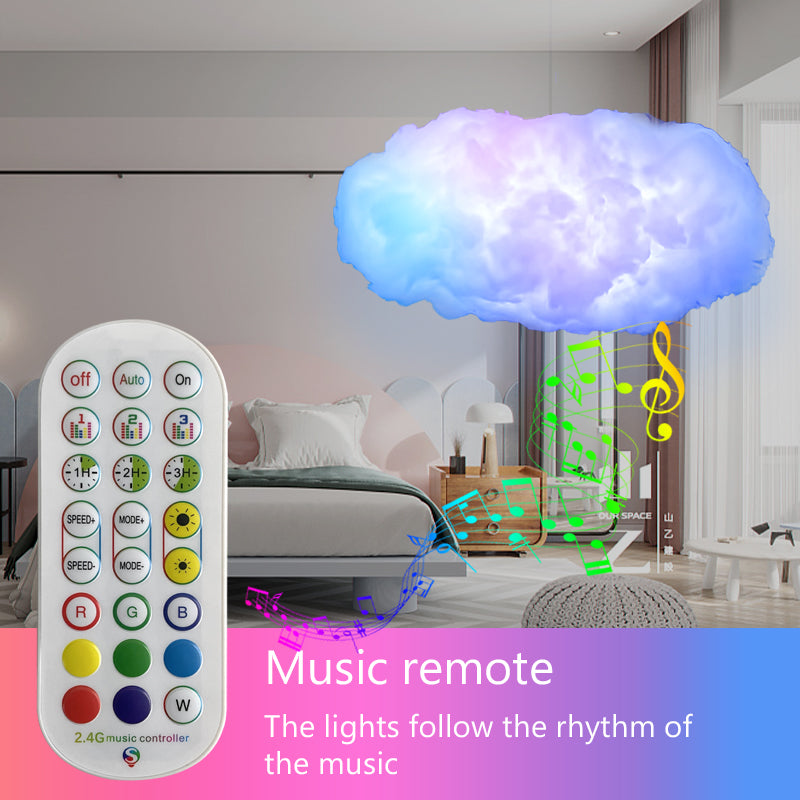 Nuage Connecté "Dream-Cloud" – Lampe 3D RGBIC, Contrôle App & Synchronisation Musicale