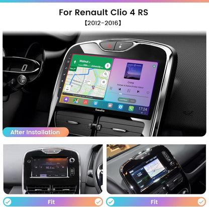 Dasaita Carradio Récepteur stéréo de Voiture Android 10 1 Din avec écran pour Renault Clio IV 4 RS 2012-2016 Audio avec écran tactile HD 1280 * 720 9 "Carplay Android Auto Bluetooth DSP GPS