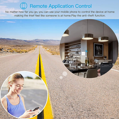Interrupteur WiFi Alexa Sans Fil Tactile, Commutateur de 3 Canaux Connecté Intelligent, Commande à Distance Par Téléphone, Relais Compatible avec Google Home