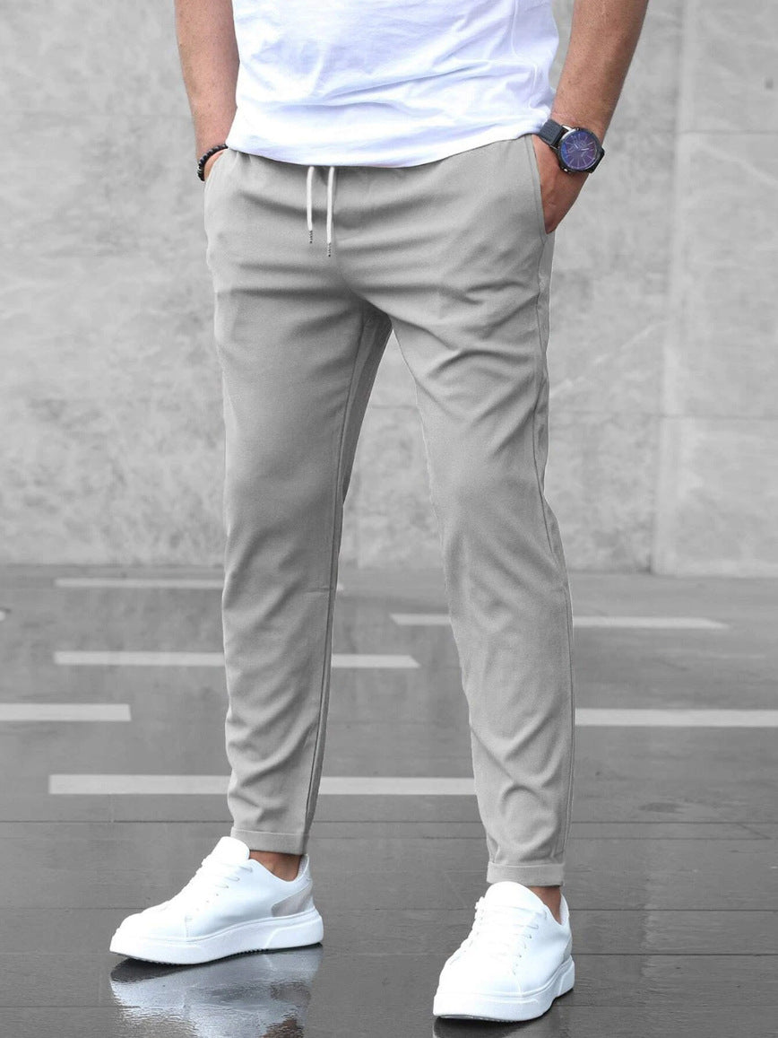 Pantalon "Urban-Slim" – Coupe Crayon Ajustée & Taille à Cordon