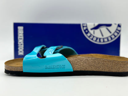 BIRKENSTOCK Ibiza Réglable Double Bandoulière Sandales Mer Bleu Taille 43 Et 42