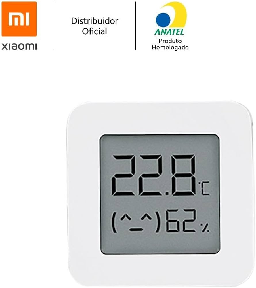 Moniteur de température et d’humidité Xiaomi Mi 2 thermomètre d'intérieur connectée Blanc, écran LCD 1,5", Bluetooth, Batterie Longue durée - Version française