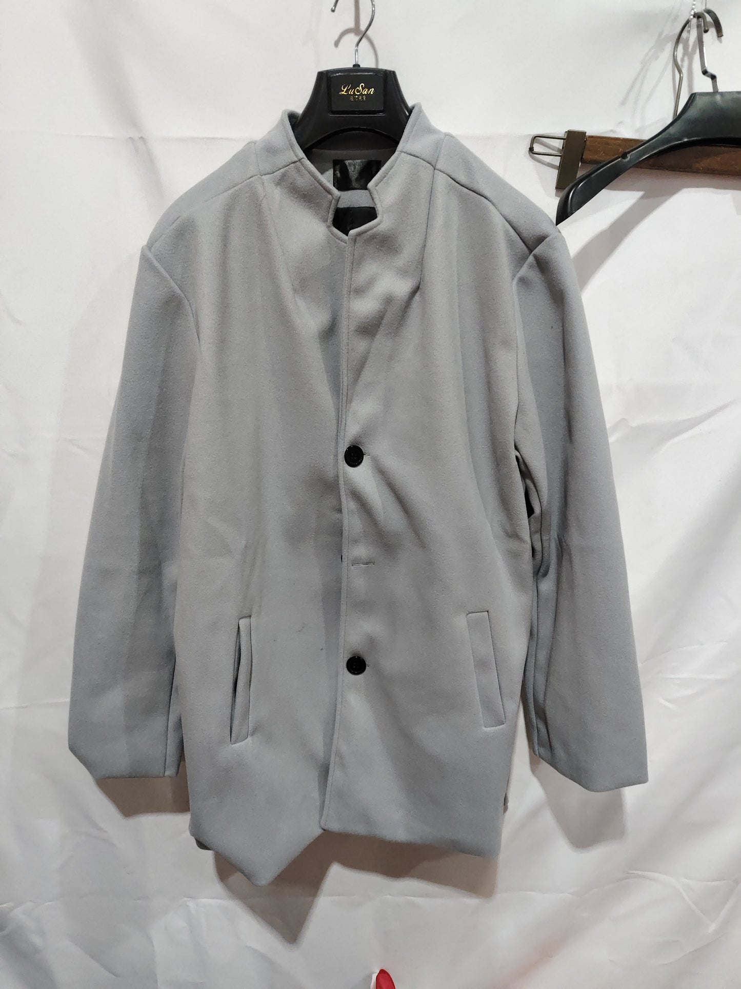 Manteau mince pour hommes à simple boutonnage de couleur unie Vestes d'affaires Automne et hiver
