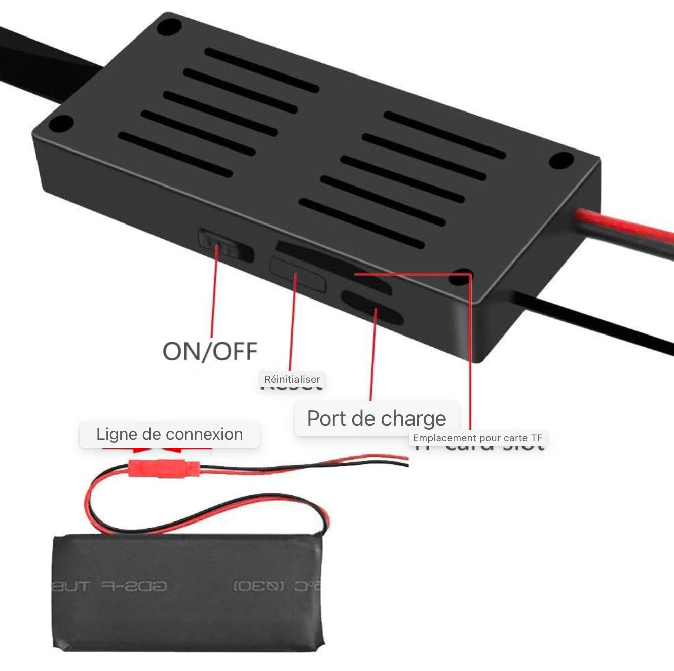 Mini caméra, enregistreur vidéo 1080P Portable petite caméra IP P2P sans fil avec détecteur de mouvement, contrôle d'application pour IOS et Android RÉUTILISABLE