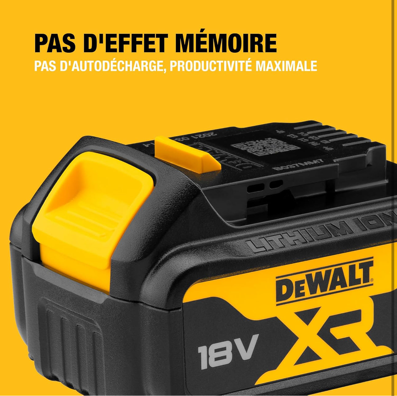 DEWALT - Batterie 4Ah XR 18V avec témoin de charge lumineux, DCB182-XJ