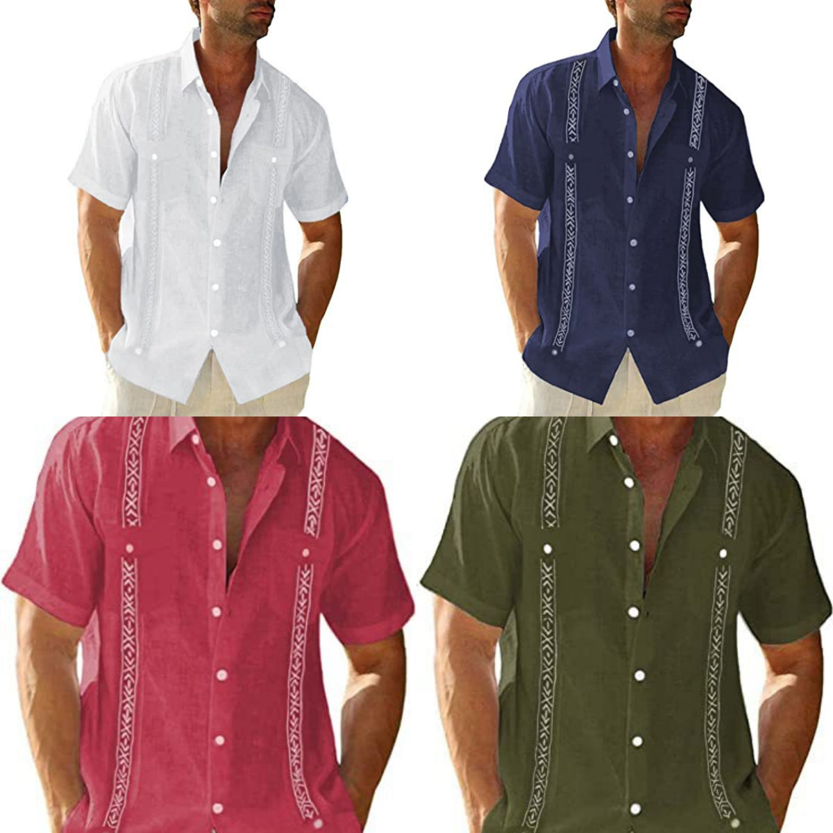 Chemise "Habana Print" – Style Guayabera Moderne & Coupe Décontractée
