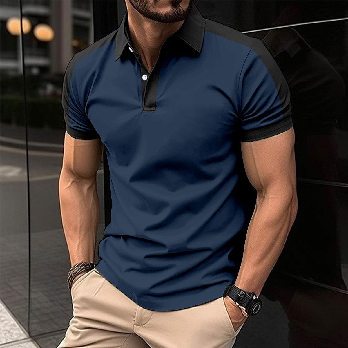 Polo décontractés d'été à manches courtes pour hommes plusieurs couleurs disponibles