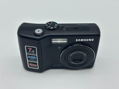 Appareil photo Compact Samsung L730 Noir compact - 7.2 MP - 3x zoom optique - flash 10 Mo - noir - Samsung