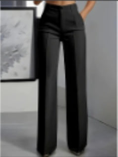 Nouveau pantalon de couleur unie pour femmes transfrontalières Pantalons à jambes larges