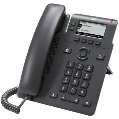 Cisco 6821 Open SIP
Téléphone IP SIP Cisco 2 lignes, 2 ports Ethernet, compatible PoE et écran noir et blanc intégré