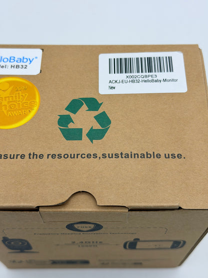 HelloBaby Babyphone HB32 Moniteur Vidéo sans Fil avec Appareil Photo Numérique, Camera Bebe Surveillance de la Température de Vision Nocturne et Système de Communication Bidirectionnelle