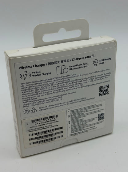 Samsung ﻿Wireless Charger Pad - Chargeur sans fil - Avec adaptateur et câble de charge - 15 Watt - Blanc