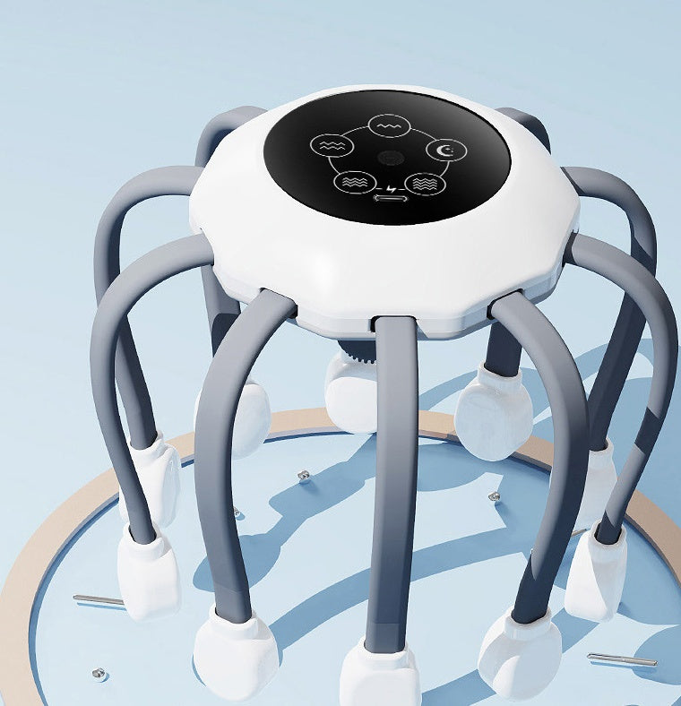 Masseur Capillaire "Octo-Relax" – Stimulation par Micro-Vibrations & Design Ergonomique