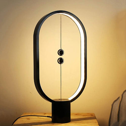 Mini lampe table d'équilibre magnétique Heng High-Tech Creative Intelligent Équilibre Lampe bureau commutateur demi-vide avec port chargement Usb Bureau Chambre d'enfant Lecture Bureau Lampe table