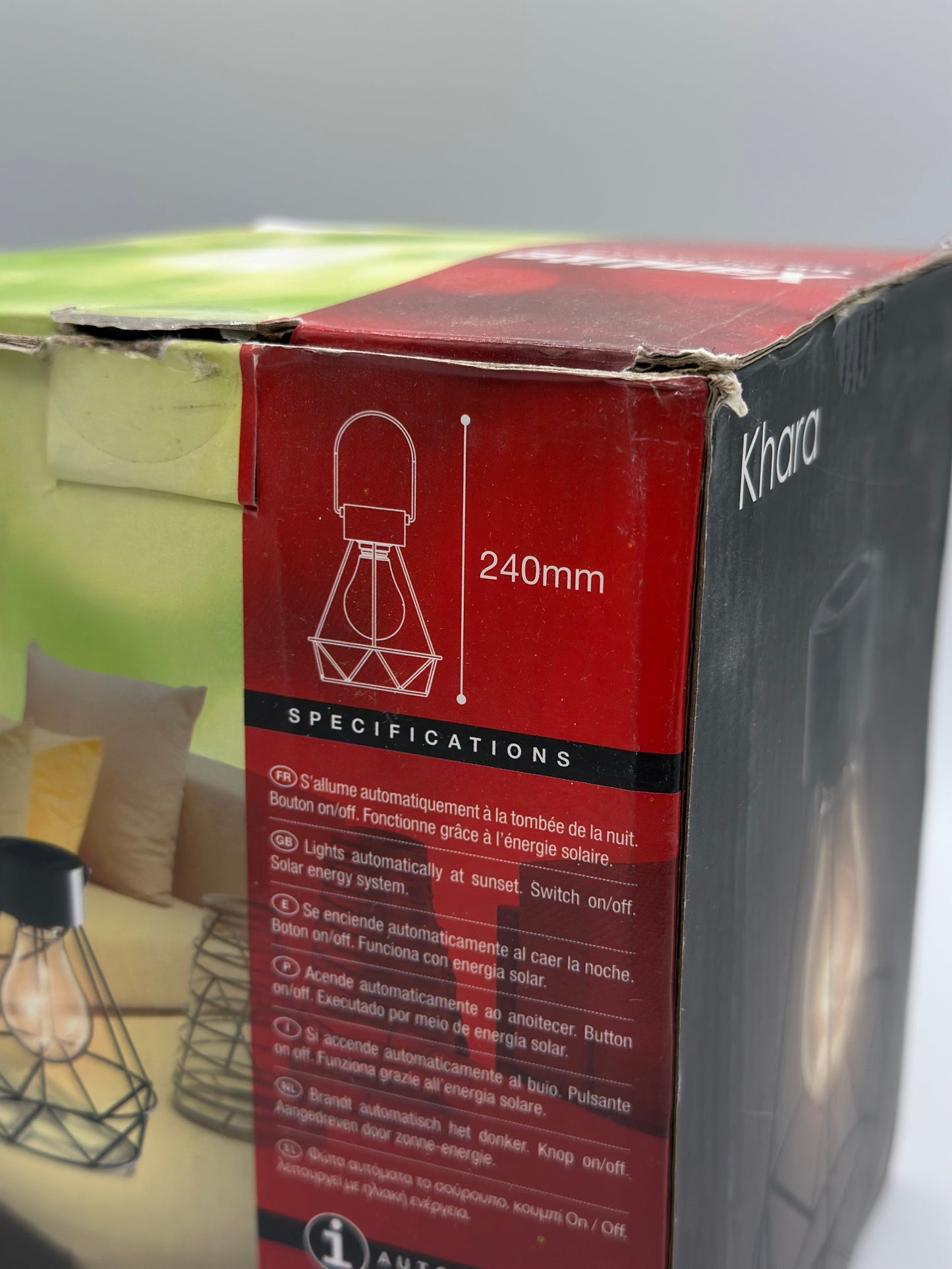 Lanterne Led Solaire Déco "KHARA", Spéciale Extérieur (IP44)