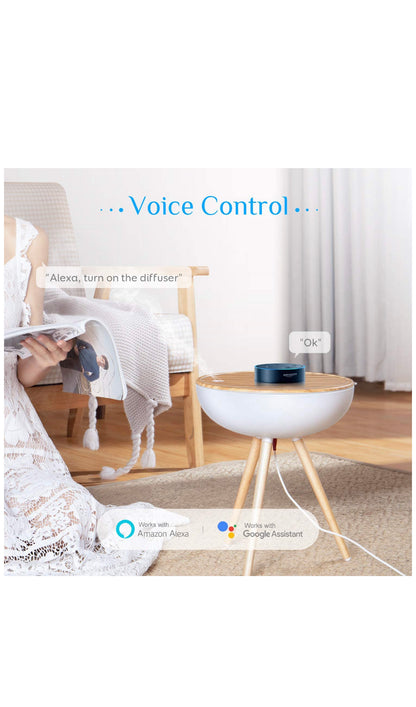 Diffuseur d'Huiles Essentielles Électrique 1000ml wifi compatible avec Alexa et Google home neuf