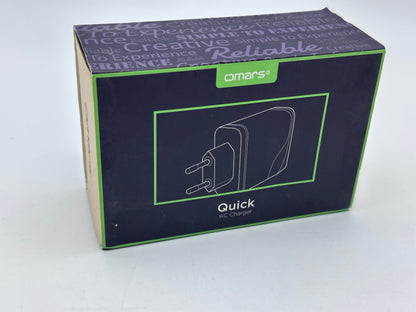 Omars Chargeur USB Secteur 30W, 1 x USB Quick Charge 3.0 & 2 x USB 5V 2.4A Total, Chargeur Mural Universel pour Samsung Galaxy S8 S8+ Note 8, HTC 10, LG G5 G6 Charge Rapide, iPhone X 8 8 Plus (Noir)