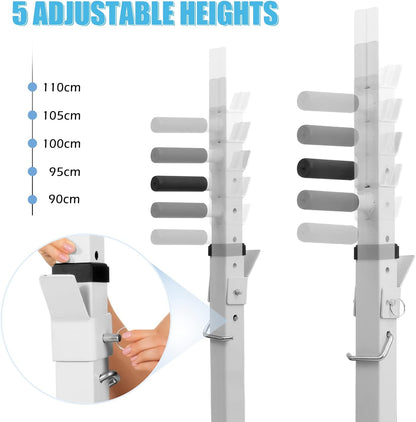 Banc de Musculation Pliable, Complet Réglable avec Support de Barres pour Haltère et Station à Dips