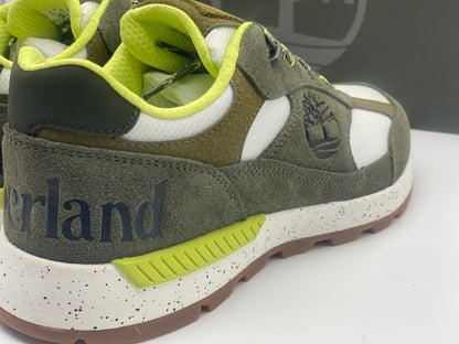 TIMBERLAND Baskets Field Trekker LF Low Hiker Light Taupe Suede With Purple
