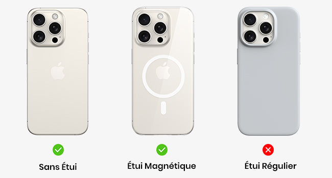 Chargeur Magsafe pour smartphone, 15W Wireless Induction, Magnétique sans Fil avec ventilateur