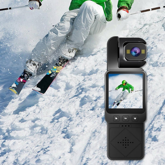 Caméra "Action-Clip HD" – Objectif Rotatif 180°, Enregistrement Vidéo & Audio, Vision Nocturne