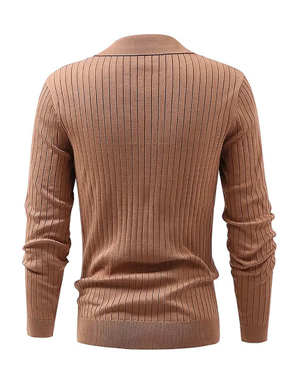 Polo "Waffle-Knit" – Maille Gaufrée Extensible & Coupe Slim Élégante