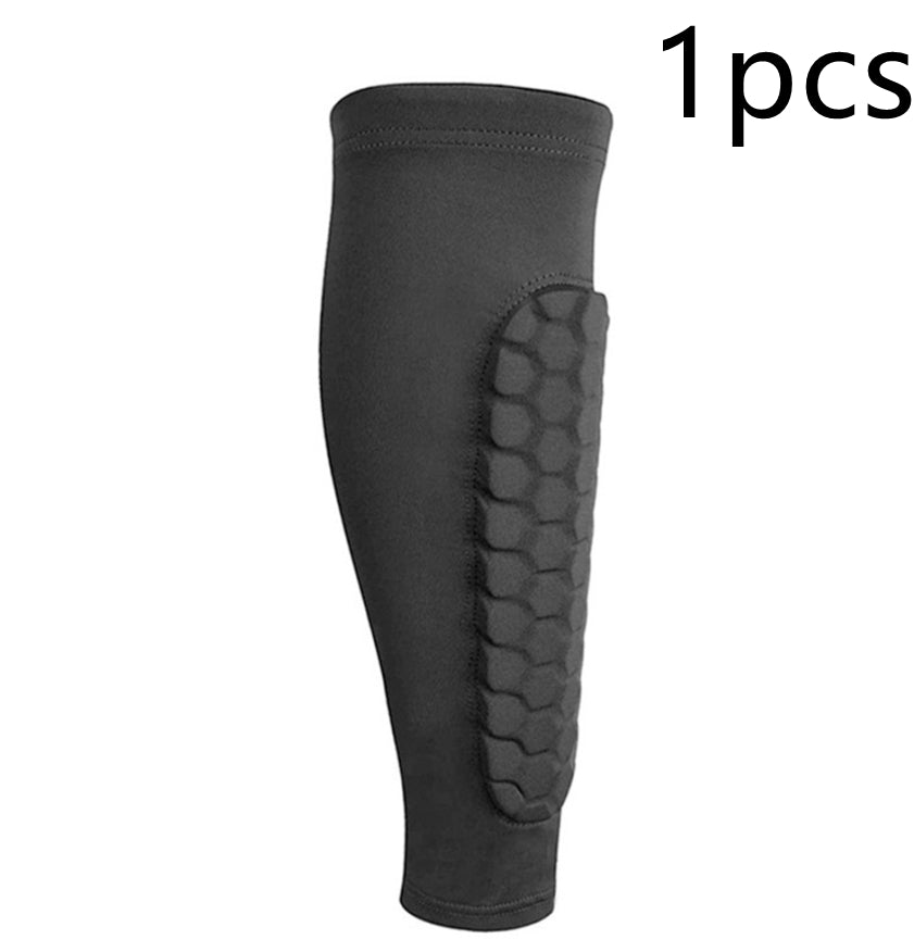 Protège-Tibia "Hexa-Shield" – Manchon de Compression Anti-Collision en Nid d'Abeille