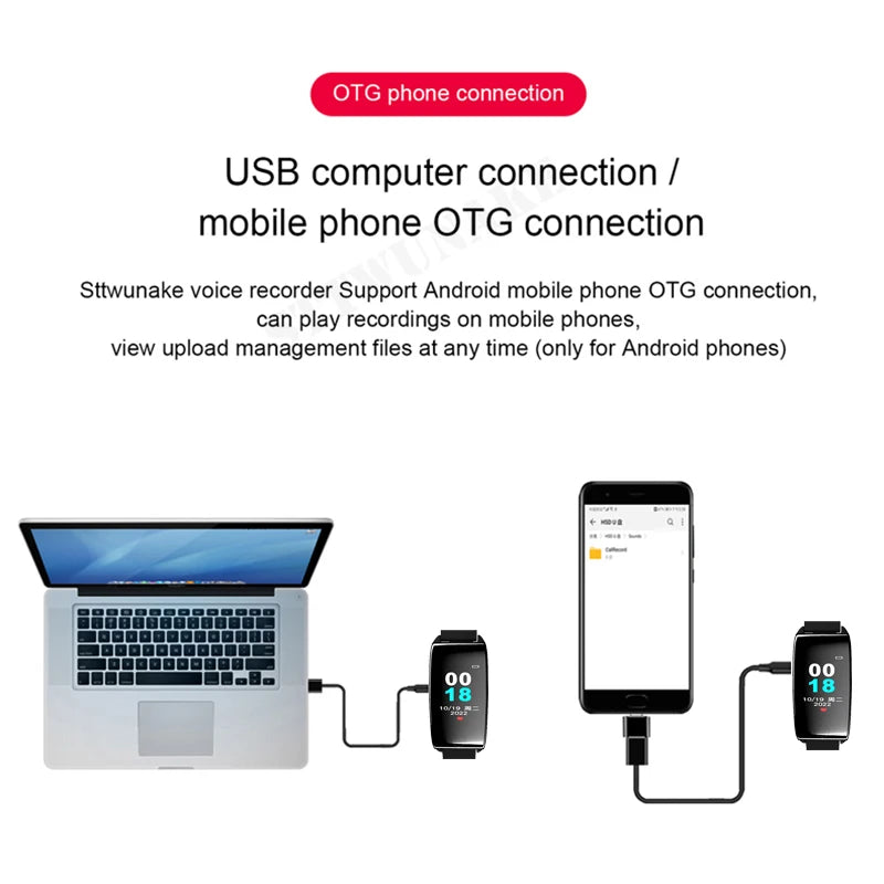 Mini caméra montre enregistreur vidéo vocal 1080P HD DV Bracelet numérique professionnel dictaphone son petit micro pour la maison sécurisée