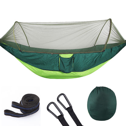 Hamac "Wild-Safe" – Ouverture Automatique & Moustiquaire Intégrée Haute Densité