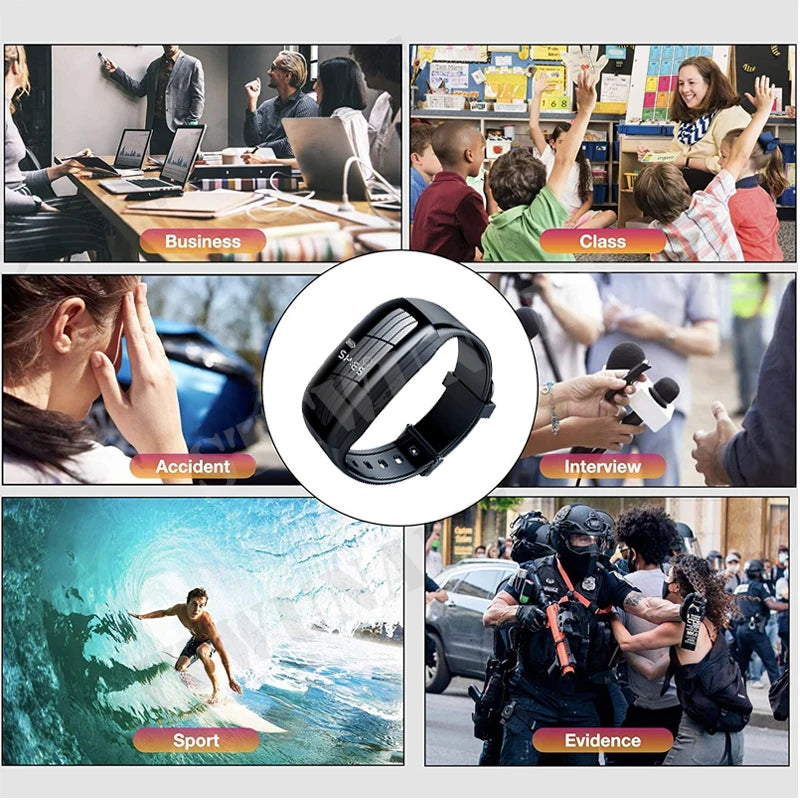 Mini caméra montre enregistreur vidéo vocal 1080P HD DV Bracelet numérique professionnel dictaphone son petit micro pour la maison sécurisée