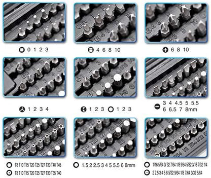 Powerland PT001 100Pcs jeu d'embouts de tournevis Tout usage dans BMC