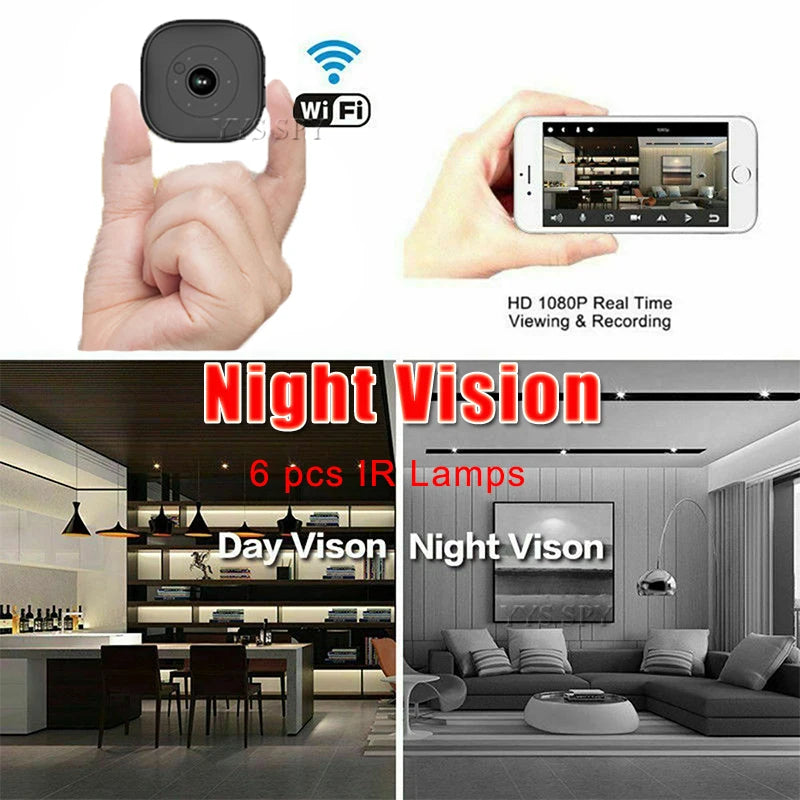 Wifi Mini Camera 1080P H9 DV Magnetic Body Motion Sensor Night Vision HD Video Camcorder Micro Cam Gizli Kamera IP Remote View