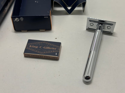King C. Gillette Rasoir De Sûreté Homme, Précision Dans La Définition Des Contours, Rasoir + 5 Lames