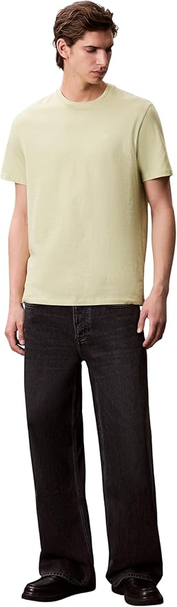 Calvin Klein T-Shirt Manches Courtes Homme Smooth Solid Tee avec Col Ras-du-Cou