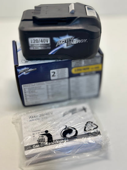 Batterie 20/40 v  puissance variable 2,5-20v et 5ah-40v ACTIV ENERGY
Neuf