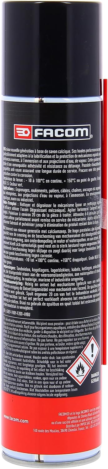 FACOM Graisse Marine, Spéciale Conditions Humides, Sulfonate de Calcium, Spray Aerosol 300 ml neuf