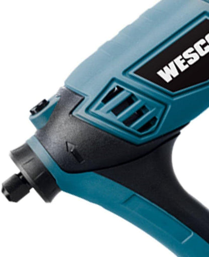 WESCO - WS3113KU.1 Kit d'outils rotatifs, 7 vitesses variables, 82 accessoires, 35 000 tr/min, arbre extensible, bloc sans clé, pour sculpter, polir, couper, graver