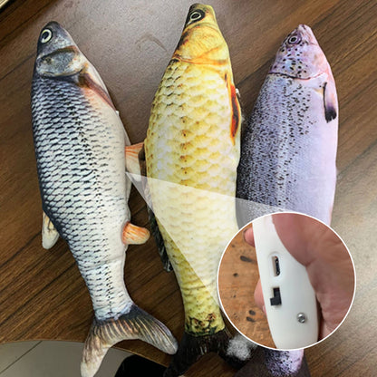 Poisson Interactif "Real-Flop" – Jouet Électrique Sautillant & Rechargeable USB