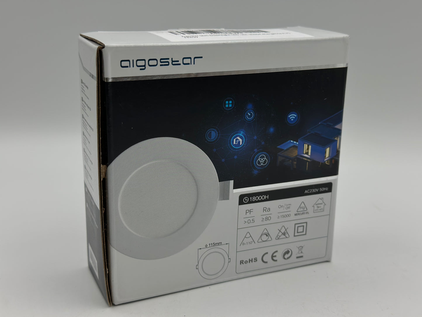 Aigostar Spots LED Encastré 12W Plafonnier Encastré Dimmable, couleur blanc chaud/froid intesité variable. 820lm, 3000-6500K