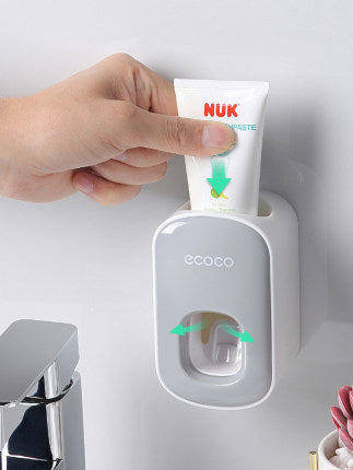 Distributeur "Smile-Press" – Porte-Dentifrice Automatique & Support Mural Antibacté