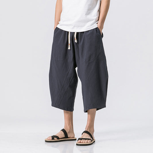 Pantalon Harem "Zen-Flow" – Style Chinois en Coton & Lin, Coupe Large & Relax